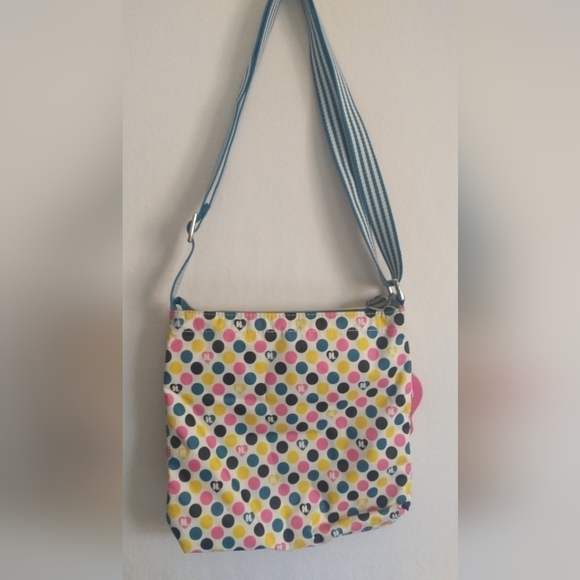 Y2K Harajuku Lovers 90"s Crossbody Bag Heart Girl Purse Blue Yellow Pink Vintage - Picture 8 of 15